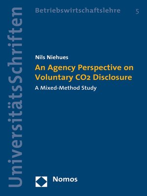 cover image of An Agency Perspective on Voluntary CO2 Disclosure